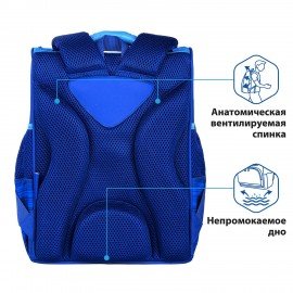 Ранец ПИФАГОР BASIC, с эргономичной спинкой, "Racing car", 35х28х18 см, 270689