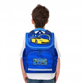 Ранец ПИФАГОР BASIC, с эргономичной спинкой, "Racing car", 35х28х18 см, 270689