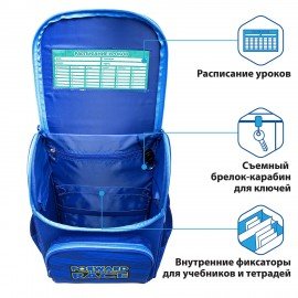 Ранец ПИФАГОР BASIC, с эргономичной спинкой, "Racing car", 35х28х18 см, 270689