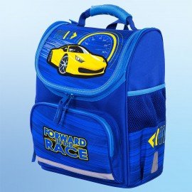 Ранец ПИФАГОР BASIC, с эргономичной спинкой, "Racing car", 35х28х18 см, 270689