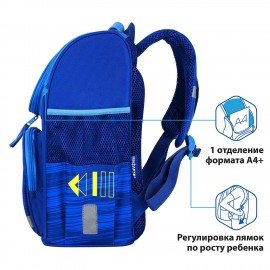 Ранец ПИФАГОР BASIC, с эргономичной спинкой, "Racing car", 35х28х18 см, 270689