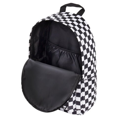 Рюкзак BRAUBERG POSITIVE универсальный, карман-антивор, "Black and White", 42х28х14 см, 270777