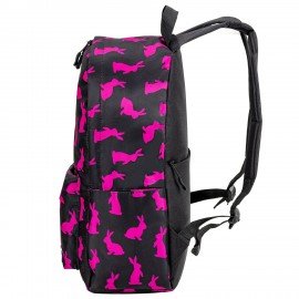 Рюкзак BRAUBERG POSITIVE универсальный, карман-антивор, "Pink Rabbits", 42х28х14 см, 270780