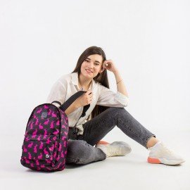 Рюкзак BRAUBERG POSITIVE универсальный, карман-антивор, "Pink Rabbits", 42х28х14 см, 270780