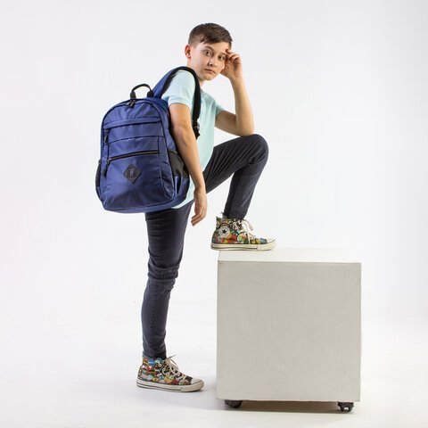 Рюкзак BRAUBERG DYNAMIC универсальный, эргономичный, синий, 43х30х13 см, 270803