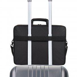 Сумка портфель BRAUBERG OFFICE с отделением для ноутбука 17,3", черная, 34х44х6 см, 270826