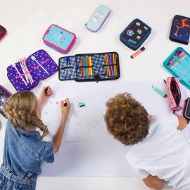 Пенал мягкий BRAUBERG, 3 отделения, нейлон, 21х7х7 см, "Puppies", 270839