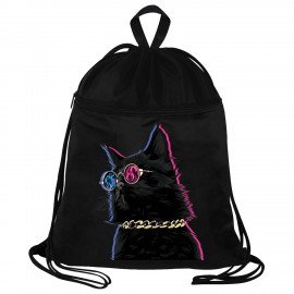 Мешок для обуви BRAUBERG, с петлёй, карман на молнии, 47х37 см, "Movie time", 270910