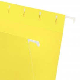 Подвесные папки А4 (350х240 мм) до 80 л., КОМПЛЕКТ 10 шт., желтые, картон, STAFF, 270930