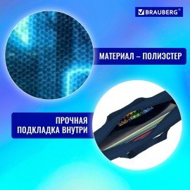 Папка на молнии с ручками BRAUBERG А4, 1 отделение, полиэстер, 80 мм, "Future", 270965