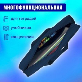 Папка на молнии с ручками BRAUBERG А4, 1 отделение, полиэстер, 80 мм, "Future", 270965