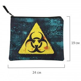 Папка для тетрадей BRAUBERG А5, 1 отделение, полиэстер, на молнии, с ручкой, "Caution", 270974