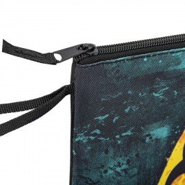 Папка для тетрадей BRAUBERG А5, 1 отделение, полиэстер, на молнии, с ручкой, "Caution", 270974