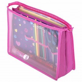 Папка для труда на молнии BRAUBERG А4, 2 отделения, органайзер, "Playing kitty", 270976