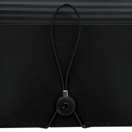 Папка-органайзер для бумаг и документов на резинке, 25 отделений, BRAUBERG DOCS, А4, черная, 271151