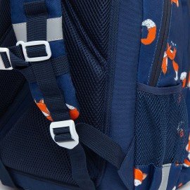 Рюкзак GRIZZLY школьный, анатомическая спинка, с пеналом в комплекте, для девочек, "FOXES", 40х27х20 см, RG-260-6/1