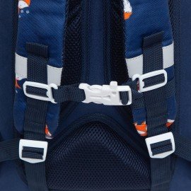 Рюкзак GRIZZLY школьный, анатомическая спинка, с пеналом в комплекте, для девочек, "FOXES", 40х27х20 см, RG-260-6/1