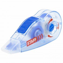 Корректирующая лента STAFF PROFIT, 5 мм х 6 м, механизм перемотки, корпус голубой, блистер, европодвес, 271254