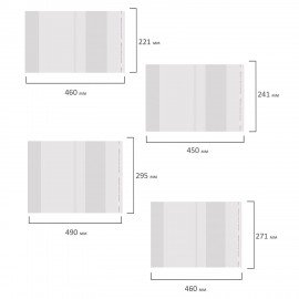 Обложки ПП для тетрадей и учебников, НАБОР 15 шт., КЛЕЙКИЙ КРАЙ, 80 мкм, универсальные, прозрачные, ПИФАГОР, 271264
