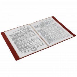 Папка 10 вкладышей BRAUBERG "Office", красная, 0,5 мм, 271322