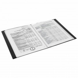 Папка 80 вкладышей BRAUBERG "Office", черная, 0,8 мм, 271331