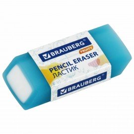 Ластики полупрозрачные BRAUBERG FRUITY НАБОР 4 штуки, размер ластика 54х23х10 мм, упаковка блистер, 271343