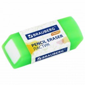 Ластики полупрозрачные BRAUBERG FRUITY НАБОР 4 штуки, размер ластика 54х23х10 мм, упаковка блистер, 271343