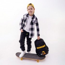 Рюкзак BRAUBERG MOTION, 2 отделения, 3 кармана, "Rebel", СВЕТЯЩИЙСЯ, 41х28х17 см, 271363