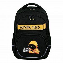 Рюкзак BRAUBERG MOTION, 2 отделения, 3 кармана, "Rebel", СВЕТЯЩИЙСЯ, 41х28х17 см, 271363