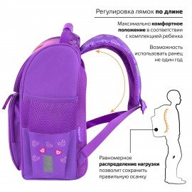 Ранец ПИФАГОР BASIC, 1 отделение, 3 кармана, эргономичная спинка, "Awesome", 35х28х18 см, 271370