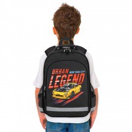 Рюкзак ПИФАГОР SCHOOL, 1 отделение, 3 кармана, "Street legend", 38x28х14 см, 271409