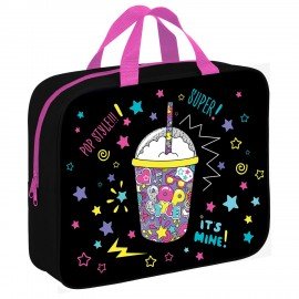 Папка на молнии с ручками BRAUBERG А4, 1 отделение, полиэстер, 80 мм, "Pop style", 271480