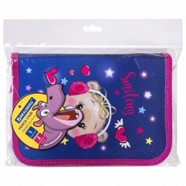 Пенал BRAUBERG, 1 отделение, 2 откидные планки, полиэстер, 21х14 см, "Smiling bear", 271515