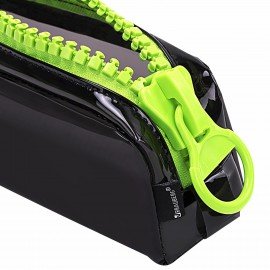 Пенал BRAUBERG с объемной "тракторной" молнией, 1 отделение, ПВХ, 22х8х6,5 см, "Neon green", 271564