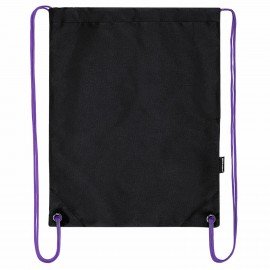 Мешок для обуви BRAUBERG плотный, карман на молнии, подкладка, 43х33 см, "Neon Purple", 271626