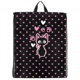 Мешок для обуви BRAUBERG KIDS, с петлей, 42х34 см, "Amazed cat", 271629