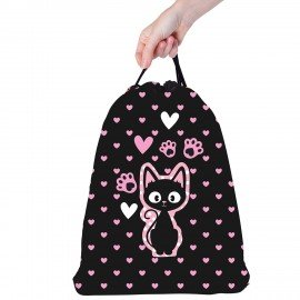 Мешок для обуви BRAUBERG KIDS, с петлей, 42х34 см, "Amazed cat", 271629
