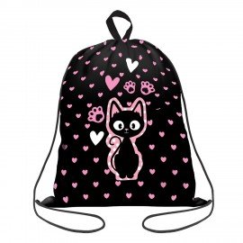Мешок для обуви BRAUBERG KIDS, с петлей, 42х34 см, "Amazed cat", 271629