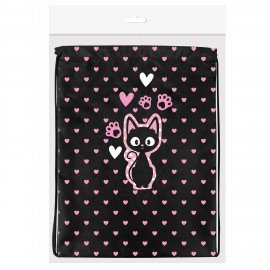 Мешок для обуви BRAUBERG KIDS, с петлей, 42х34 см, "Amazed cat", 271629
