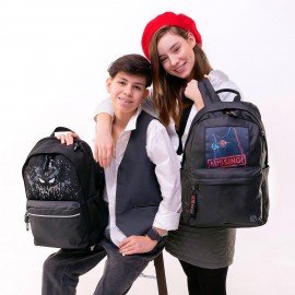 Рюкзак BRAUBERG FASHION CITY универсальный, карман-антивор, "Missing cat", черный, 44х31х16 см, 271673