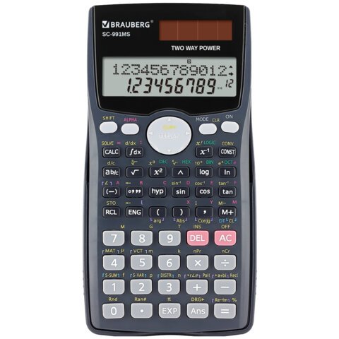 Калькулятор инженерный BRAUBERG SC-991MS (157x82 мм), 401 функция, 10+2 разрядов, двойное питание, 271724