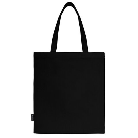 Сумка-шоппер BRAUBERG PREMIUM, канвас, 40х35 см, на кнопке, карман, черный, "Aphrodite", 271904