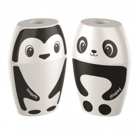 Точилка MAPED "Shakky", с контейнером, пластиковая, корпус ассорти, 034014