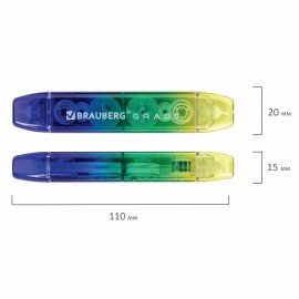 Корректирующая лента двусторонняя 5 мм x 10 м, КОМПЛЕКТ 3 штуки, BRAUBERG "Grade", блистер, 271942