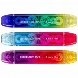 Корректирующая лента двусторонняя 5 мм x 10 м, КОМПЛЕКТ 3 штуки, BRAUBERG "Grade", блистер, 271942