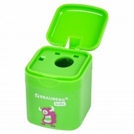 Точилка BRAUBERG KIDS "Монстрик", с контейнером, корпус ассорти, 271946