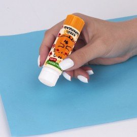 Клей-карандаш "Лапки" Cat Paw, 9 г, фигурный колпачок, 3 шт. на блистере, BRAUBERG KIDS, 271982