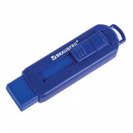Ластик выдвижной BRAUBERG "Slider", 88х26х21 мм, синий, блистер, 271984