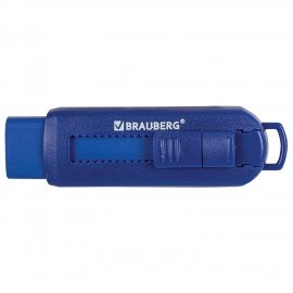 Ластик выдвижной BRAUBERG "Slider", 88х26х21 мм, синий, блистер, 271984