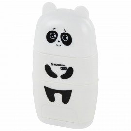 Точилка с ластиком 2 в 1 BRAUBERG KIDS "Зверушки", 2 отверстия, дизайн ассорти, 271989